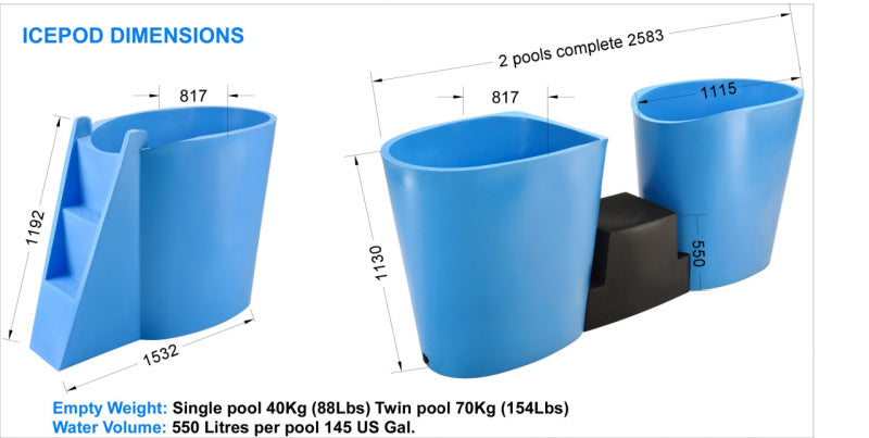 iCoolSport IcePod 1-3 person hard plunge pool